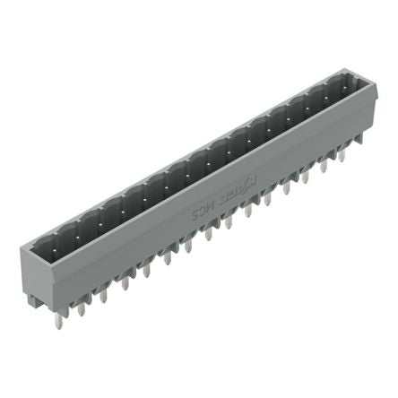 WAGO 231 Series Straight PCB PCB Header, 15 Contact(s), 5 mm Pitch, 1 Row(s), Shrouded [231-145/001-000]; 278-2977