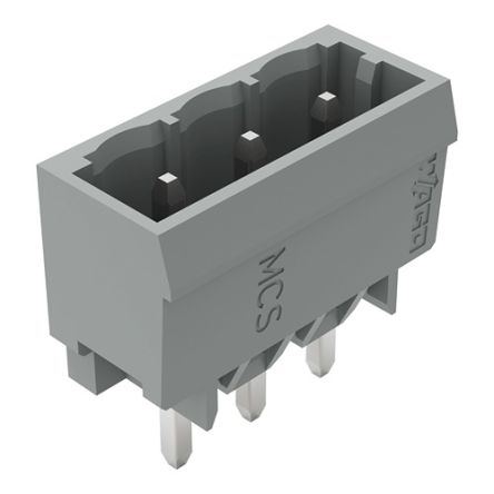 WAGO 231 Series Straight Horizontal and Vertical Mount Header, 3 Contact(s), 1.2 mm Pitch, 1 Row(s), Unshrouded [231-163/001-000]; 278-2989
