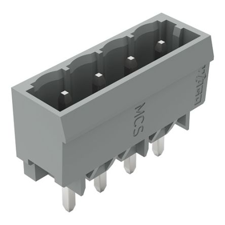 WAGO 231 Series Straight PCB PCB Header, 4 Contact(s), 5 mm Pitch, 1 Row(s), Shrouded [231-164/001-000]; 278-2992
