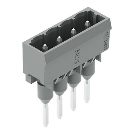 WAGO 231 Series Straight DIN Rail PCB Connector, 4 Contact(s), 5 mm Pitch, 1 Row(s), Shrouded [231-164/003-000]; 278-2993