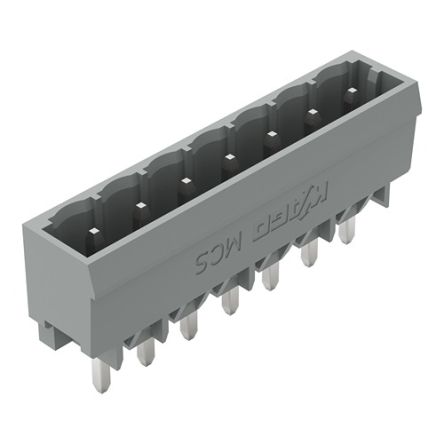 WAGO 231 Series Straight PCB PCB Header, 7 Contact(s), 5 mm Pitch, 1 Row(s), Shrouded [231-167/001-000]; 278-2996