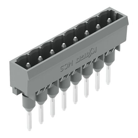 WAGO 231 Series Straight Rail Header, 8 Contact(s), 1.2 mm Pitch, 1 Row(s), Unshrouded [231-168/003-000]; 278-2999