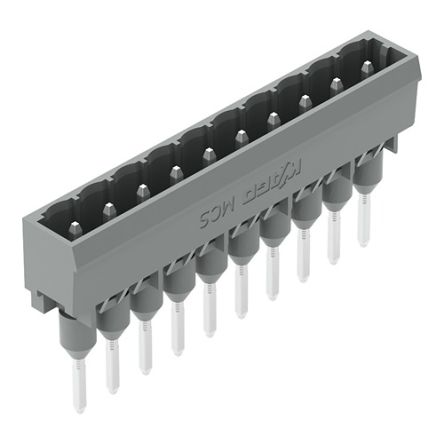 WAGO 231 Series Straight Rail Header, 10 Contact(s), 1.2 mm Pitch, 1 Row(s), Unshrouded [231-170/003-000]; 278-3003