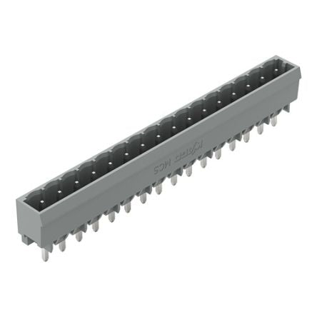 WAGO 231 Series Straight PCB PCB Header, 16 Contact(s), 5 mm Pitch, 1 Row(s), Shrouded [231-176/001-000]; 278-3008
