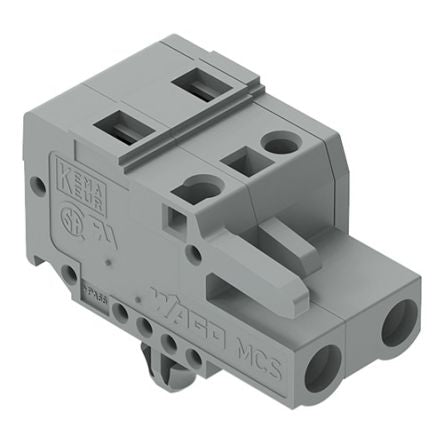 WAGO 231 Series Connector, 2-Pole, Female, 2-Way, Snap-In, 15A [231-202/008-000]; 278-3013