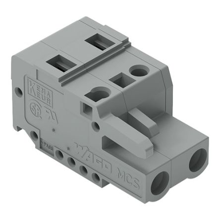 WAGO 231 Series Pluggable Connector, 2-Pole, Female, 2-Way, Snap-In, 16A [231-202/026-000]; 278-3014
