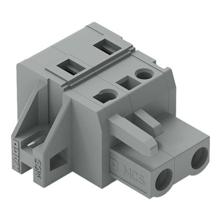 WAGO 231 Series Connector, 2-Pole, Female, 2-Way, Feed Through, 15A [231-202/031-000]; 278-3015