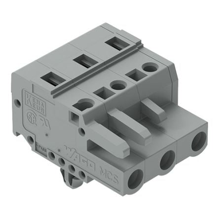WAGO 231 Series Connector, 3-Pole, Female, 3-Way, Snap-In, 15A [231-203/008-000]; 278-3018