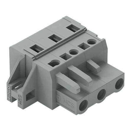 WAGO 231 Series Pluggable Connector, 3-Pole, Female, 3-Way, Snap-In, 16A [231-203/031-000]; 278-3020