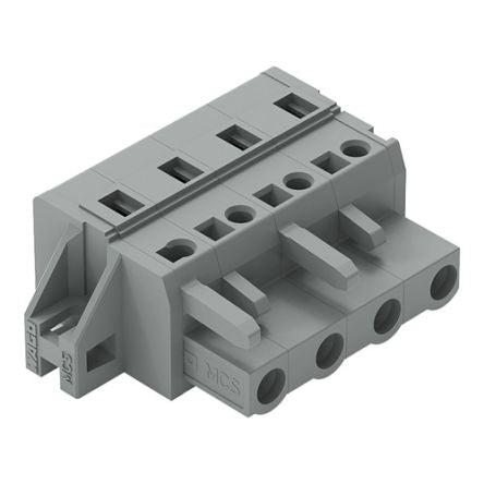 WAGO 231 Series Pluggable Connector, 4-Pole, Female, 4-Way, Feed Through, 16A [231-204/031-000]; 278-3025