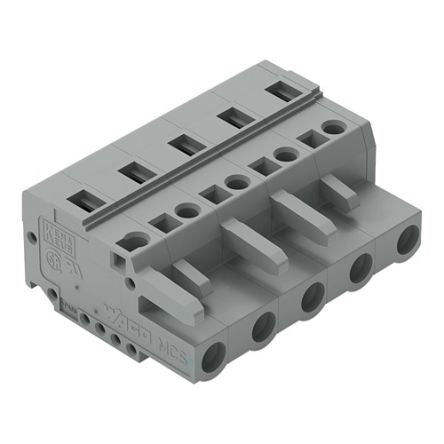 WAGO 231 Series Connector, 5-Pole, Female, 5-Way, Cable Mount, 15A [231-205/026-000]; 278-3028