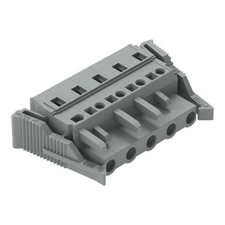 WAGO 231 Series Pluggable Connector, 5-Pole, Female, 5-Way, Snap-In, 16A [231-205/037-000]; 278-3030