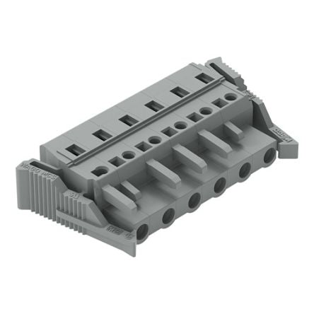 WAGO 231 Series Pluggable Connector, 6-Pole, Female, 6-Way, Snap-In, 16A [231-206/037-000]; 278-3035