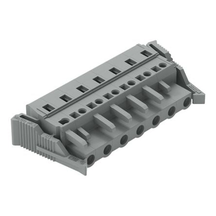 WAGO 231 Series Pluggable Connector, 7-Pole, Female, 7-Way, Snap-In, 16A [231-207/037-000]; 278-3041