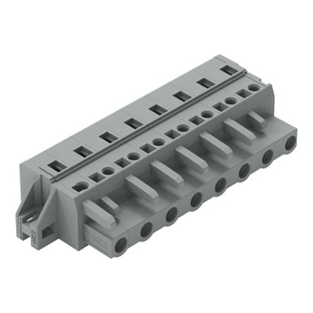 WAGO 231 Series Pluggable Connector, 8-Pole, Female, 8-Way, Feed Through, 16A [231-208/031-000]; 278-3045