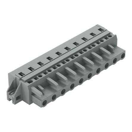 WAGO 231 Series Pluggable Connector, 10-Pole, Female, 10-Way, Feed Through, 16A [231-210/027-000]; 278-3055
