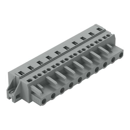 WAGO 231 Series Pluggable Connector, 10-Pole, Female, 10-Way, Snap-In, 16A [231-210/031-000]; 278-3056