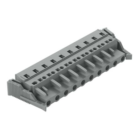WAGO 231 Series Connector, 10-Pole, Female, 10-Way, Cable Mount, 15A [231-210/037-000]; 278-3057