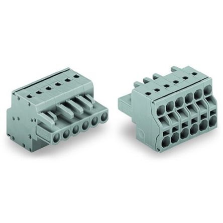 WAGO 231 Series Connector, 5-Pole, Female, 5-Way, Push-In, 15A [231-2105/026-000]; 278-3063