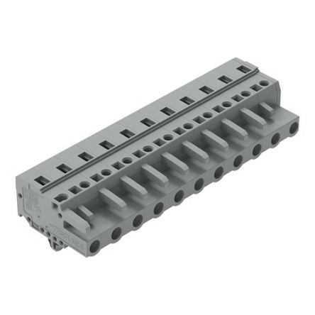 WAGO 231 Series Pluggable Connector, 11-Pole, Female, 11-Way, Snap-In, 16A [231-211/008-000]; 278-3071