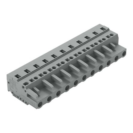 WAGO 231 Series Pluggable Connector, 11-Pole, Female, 11-Way, Snap-In, 16A [231-211/026-000]; 278-3073
