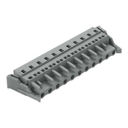 WAGO 231 Series Pluggable Connector, 11-Pole, Female, 11-Way, Snap-In, 16A [231-211/037-000]; 278-3076