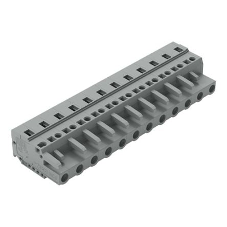 WAGO 231 Series Pluggable Connector, 12-Pole, Female, 12-Way, Snap-In, 16A [231-212/026-000]; 278-3080