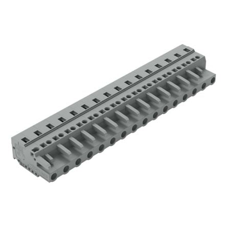 WAGO 231 Series Connector, 16-Pole, Female, 16-Way, Cable Mount, 15A [231-216/026-000]; 278-3085