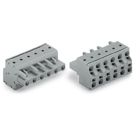 WAGO 231 Series Pluggable Connector, 8-Pole, Female, 8-Way, Snap-In, 16A [231-2208/026-000]; 278-3089