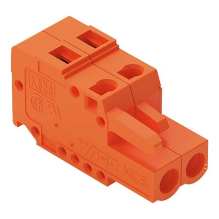 WAGO 231 Series Connector, 2-Pole, Female, 2-Way, Snap-In, 16A [231-302/102-000]; 278-3129
