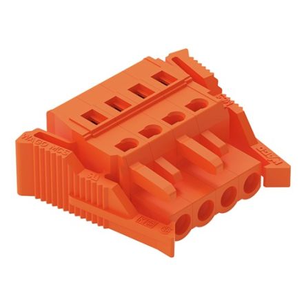 WAGO 231 Series Pluggable Connector, 4-Pole, Female, 4-Way, Snap-In, 16A [231-304/037-000]; 278-3138