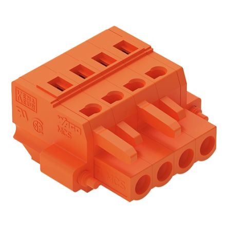 WAGO 231 Series Pluggable Connector, 4-Pole, Female, 4-Way, Screw Mount, 16A [231-304/107-000]; 278-3140