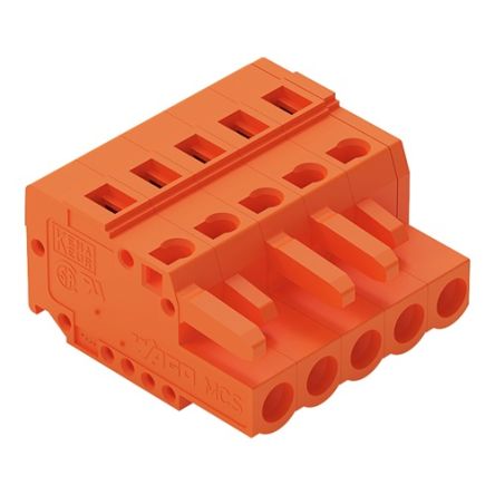 WAGO 231 Series Pluggable Connector, 5-Pole, Female, 5-Way, Cable Mount, 16A [231-305/026-000]; 278-3142