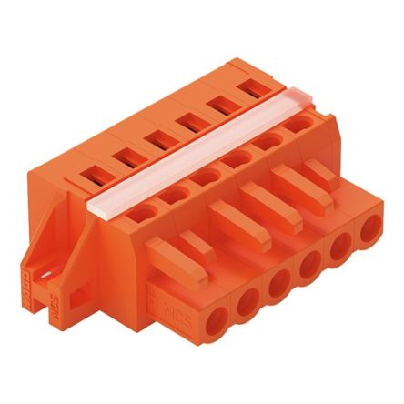 WAGO 231 Series Connector, 6-Pole, Female, 6-Way, Snap-In, 16A [231-306/027-000]; 278-3149
