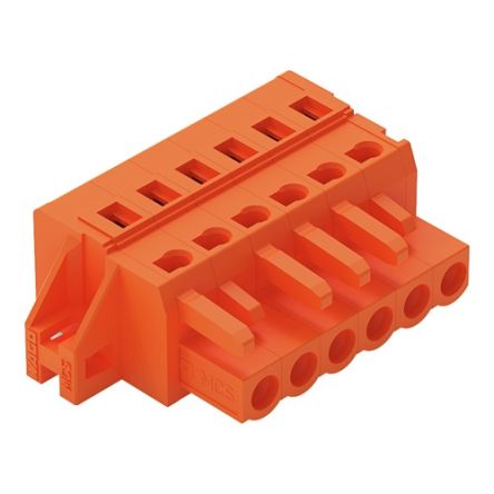 WAGO 231 Series Pluggable Connector, 6-Pole, Female, 6-Way, Snap-In, 16A [231-306/031-000]; 278-3150