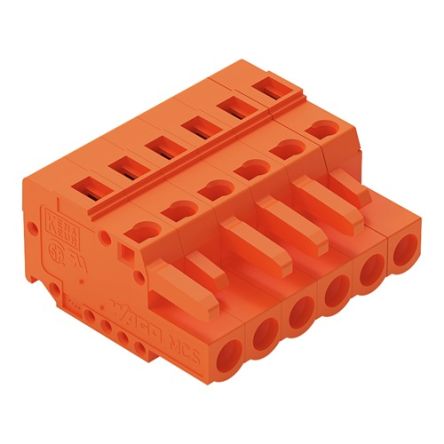 WAGO 231 Series Connector, 6-Pole, Female, 6-Way, Cable Mount, 15A [231-306/102-000]; 278-3153
