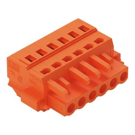 WAGO 231 Series Pluggable Connector, 6-Pole, Female, 6-Way, Snap-In, 16A [231-306/107-000]; 278-3154
