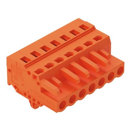 WAGO 231 Series Connector, 6-Pole, Female, 6-Way, Snap-In, 15A [231-307/008-000]; 278-3155