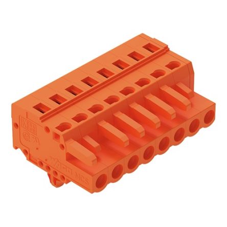 WAGO 231 Series Connector, 8-Pole, Female, 8-Way, Snap-In, 16A [231-308/008-000]; 278-3161