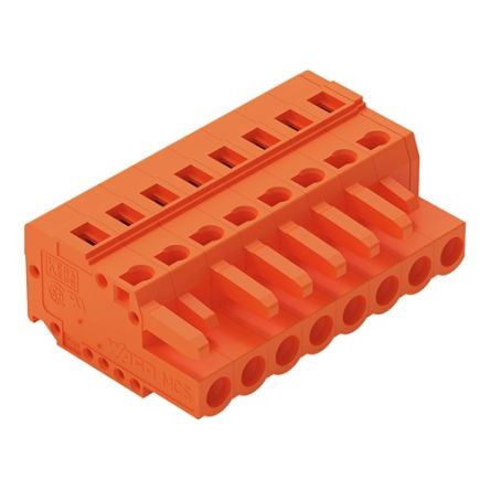 WAGO 231 Series Connector, 8-Pole, Female, 8-Way, Cable Mount, 15A [231-308/026-000]; 278-3162
