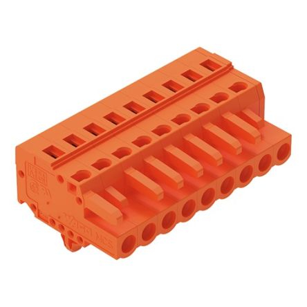 WAGO 231 Series Connector, 9-Pole, Female, 9-Way, Snap-In, 16A [231-309/008-000]; 278-3169