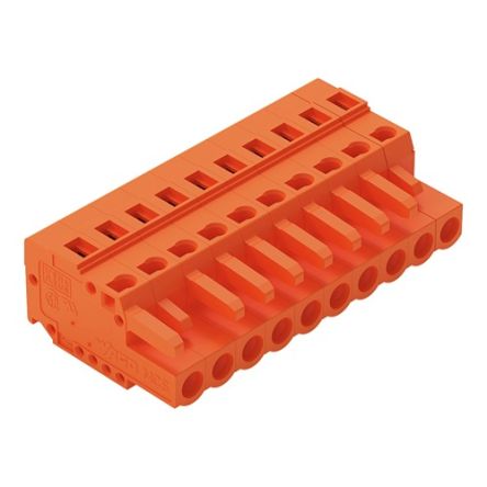 WAGO 231 Series Pluggable Connector, 10-Pole, Female, 10-Way, Plug-In, 16A [231-310/102-000]; 278-3180