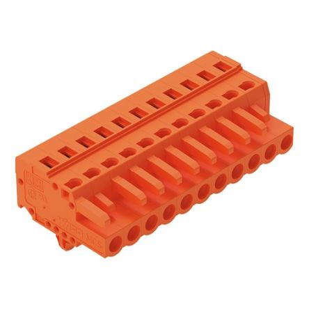 WAGO 231 Series Pluggable Connectors, 11-Pole, Female, 11-Way, Snap-In, 16A [231-311/008-000]; 278-3182