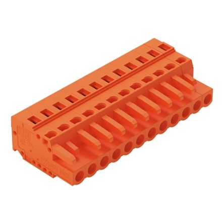 WAGO 231 Series Connector, 12-Pole, Female, 12-Way, Snap-In, 16A [231-312/102-000]; 278-3193
