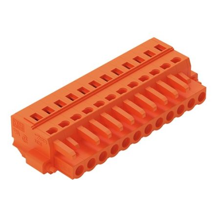 WAGO 231 Series Pluggable Connector, 12-Pole, Female, 12-Way, Cable Mount, 16A [231-312/107-000]; 278-3194