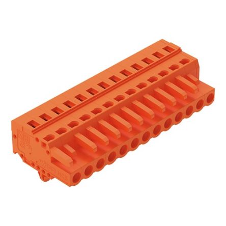 WAGO 231 Series Connector, 13-Pole, Female, 13-Way, Snap-In, 16A [231-313/008-000]; 278-3196