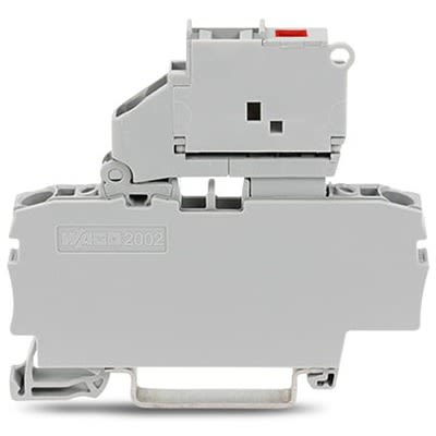 WAGO 2002-1611/1000-541 TOPJOB S Series Grey, 2.5mm², 1-Level, Push-In Cage Clamp Termination, ATEX, EAC Ex, IECEx [2002-1611/1000-541]; 278-3227