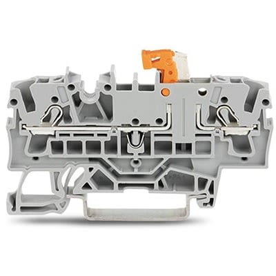 WAGO 2002-1671 TOPJOB S Series Grey, 2.5mm², 1-Level, Push-In Cage Clamp Termination, ATEX, EAC Ex, IECEx [2002-1671]; 278-3232