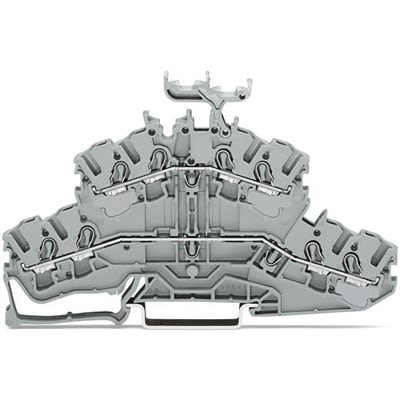 WAGO 2002-2431 TOPJOB S Series Grey, 2.5mm², 2-Level, Push-In Cage Clamp Termination, ATEX, EAC Ex, IECEx [2002-2431]; 278-3241