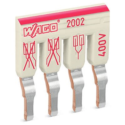 WAGO TOPJOB S Series Staggered Jumper for Use with DIN Rail Terminal Block, 25A [2002-474]; 278-3255